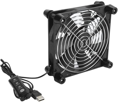 140mm Computer Fan, 0.3A 5V USB Powered 2800RPM Game Cooling Fan, Adjustable 3 Speed PC Case Fan Replacement, Multifunctional Cooling Fan for Tablet TV Receiver Router DVR