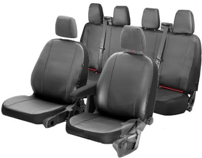 Z4L Sitzbezüge passend für Sprinter ab 2018-6 Sitzer - Kunstleder Schwarz, VIP - Passgenau