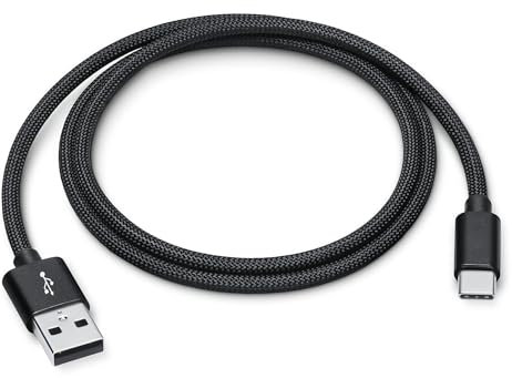 TV Remote USB C Charger Cable for Apple TV Remote 3rd/4th Gen, Siri Remote 3rd, MFi Certified Woven USB A to USB-C Cord Fast Charging for Samsung Smart TV Remote Control, Type C Charge Wire - Black
