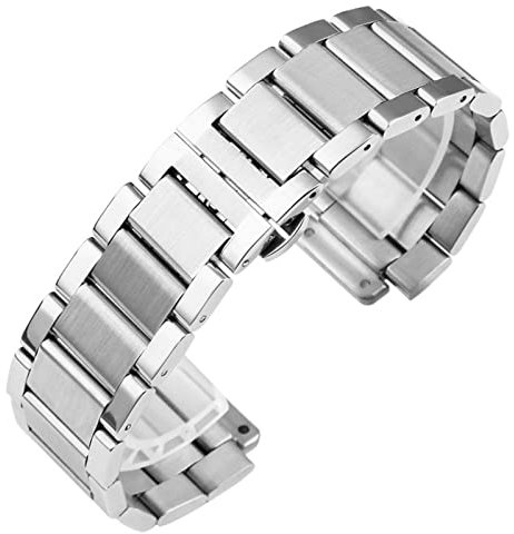 QTYQWC Für Yubo Classic Fusion Big Bang Uhr aus feinem Stahl mit konvexem Herrenarmband, 27–19 mm Zubehör