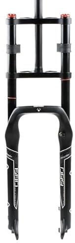 LUOKEKE Fahrrad Gabel 26 * 4,0 fett Reifen Gabeln Doppel Strand Bike Fett Reifen Fahrrad Luftfederung 135MM Stoßdämpfer 180mm Reise Fahrradgabeln(32MM Black)