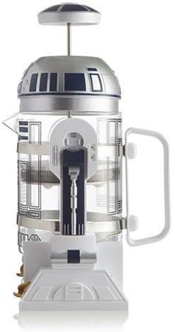 Xptieeck Mocha Hand-Cranked Coffee Machine Robot Star French Press Coffee Maker Machine,24cm High