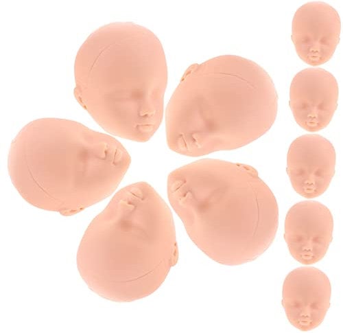 BRIGHTFUFU Handwerk Machen Liefert 10 stücke Kunststoff Puppe Köpfe Puppe Machen Kopf Entzückende Miniatur Funktionen
