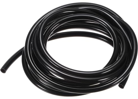 M METERXITY Tubing Carburetor Fuel Vent Line, 7mm(0.28) ID 10mm(0.39) OD 2m(7') Long Polyurethane Gas Oil Tube for ATV/Go Kart/Dirt Bike, Universal Petrol Pipe Replacement [Black]