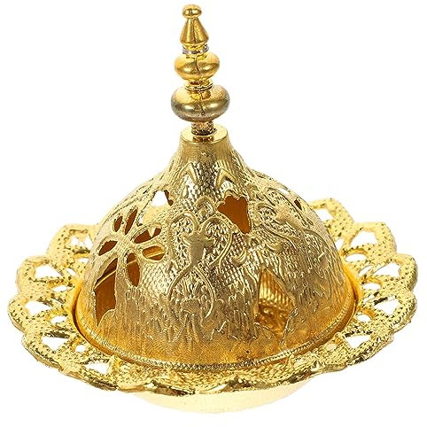 Ciieeo Arabischer Räuchergefäß Aromabrenner Metall Vintage Stil Mit Deckel Für Entspannendes Raumduft Und Wohnkultur