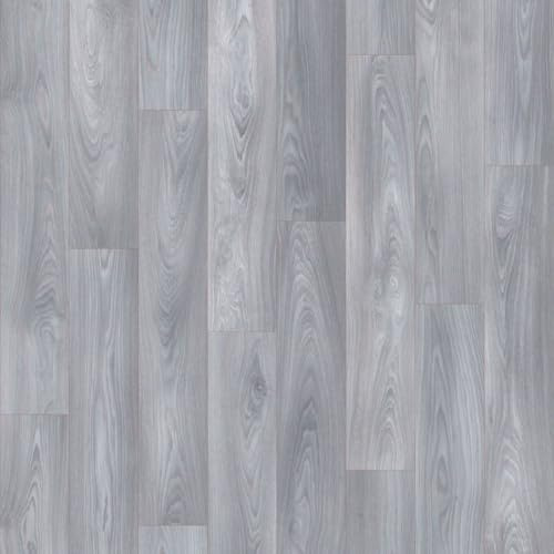 VINYL FLOORING UK Prime Oak 949D Grey Wood Effect Anti-Slip Vinyl Flooring For Kitchen, Bathroom, 2.6mm Thick Textile Backed Vinyl Sheet-2m(6'6) X 4m(13'1)-8m²