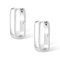 Silber 925 Ohrringe Damen, Kleine Eckig Creolen Klobige Ohrringe Hypoallergen Kleine Dicke Ohrring Breite Huggie Creolen Ohrring fur Damen Mädchen