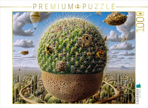 Puzzle · Kugelkaktus-City und Urban Jungle | Kaktuskugeln in Reih und Glied · Wüstenarchitektur der anderen Art · 1000 Teile · Lege-Größe 64 × 48 cm · CALVENDO Puzzle