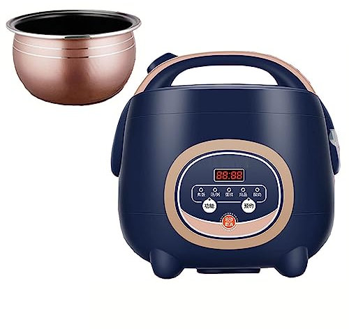 Mini cuociriso, capacità 1,8-5 l, pentola interna antiaderente, riserva 24 ore per cuocere a vapore sano riso e verdure, ideale per 1-8 persone