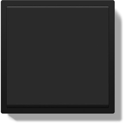 BSEEDLIFE Lichtschalter Unterputz 1 Fach 1 Weg，80 * 80mm Wippschalter mit Reset-Funktion，Modern Wandschalter mit PC Rahmen, Kabelklemmen & Krallen, Lichtschalter Schwarz