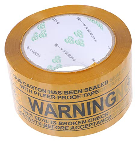 Ciieeo 1 Rolle Warnklebeband Verpackungsband für Pakete Starkes Klebeband aus Opp für Versand Praktische Lösung für Zuhause Gewerbe Hohe Haftkraft Wetterbeständigkeit