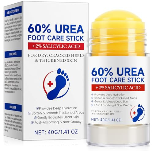 Urea Creme 60% für Füße, Intensive Pflege bei rissigen Fersen & trockener Haut – Reparaturcreme mit 2% Salicylsäure