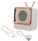 VILLCASE Altavoz Inalámbrico Retro Mini con Subwoofer y USB Diseño de Televisor Pequeño Compatible con Múltiples Dispositivos para Hogar y Oficina Color Blanco