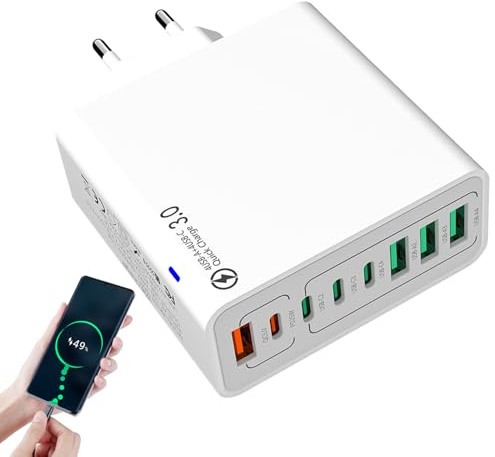 -Ladeblock - Handyladegerät | 120W Mehrfachstecker Schnellladegerät für Telefon Laptop unterwegs Reisen