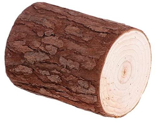 MOTHNUR Holzstumpfkerzenhalter Aus Naturholz Rustikaler Kerzenständer Für Teelichter Und Led-Kerzen Kompakte Wohnkultur Für Zuhause 3.94 X 3.54 X 3.54 Zoll