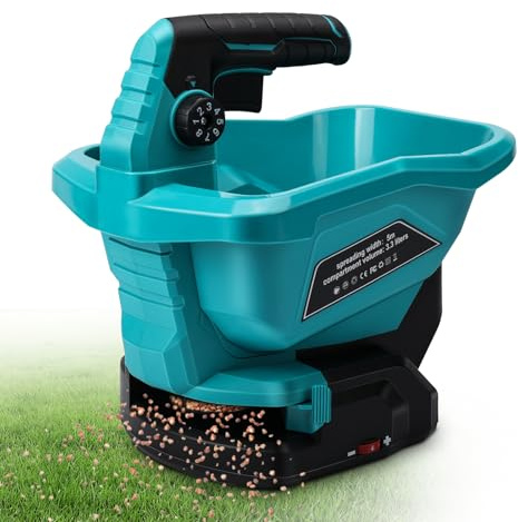 Spargitore per fertilizzante a batteria Makita 18 V al litio (senza batteria), portatile, con contenitore da 3,3 l, regolazione della velocità a 6 livelli, regolazione della quantità a 8 livelli