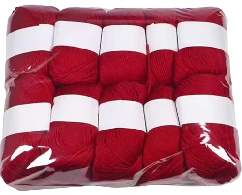 10er Set Luxus - Mischgarn - 500g Wolle - 28 Erhong - weiches Webgarn geeignet für Pullover, Babydecken, Schals - 10x 50g - Hochwertige Fasern für Häkeln und Basteln