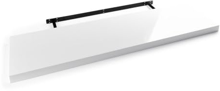 Home4You Wandboard - 100 x 23,5 cm - Weiß Hochglanz - MDF - PVC