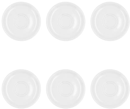 Bidasoa Set de 6 Platos Café Porc 10-18Cl Glacial de Porcelana 14cm | Blanco, Porcelana, forma redondo, acabado brillo, 14cm