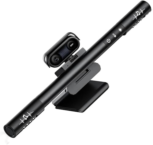 Raikon 4K Webcam mit Ringlicht & Dual Noise-Cancelling Mikrofone, 90° Weitwinkel, Auto-Lichtkorrektur, Plug & Play, Datenschutzabdeckung, für PC/Mac/Laptop, Zoom/Skype/Teams/YouTube/Twitch