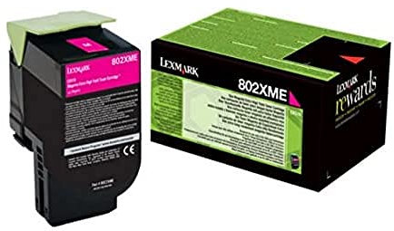 Lexmark,1914947,802Xme AA8Toner MagentaStandardkapazitã¤T 4 Seiten1er-Pack Corporate, 4000Seiten