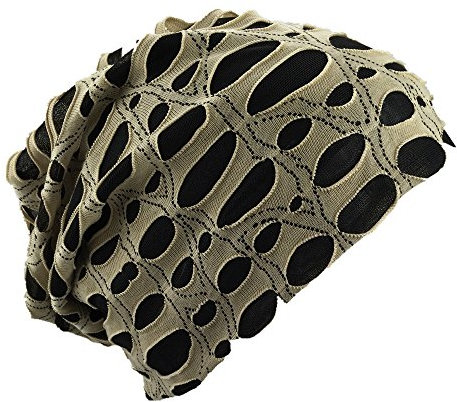 Miobo Slouch Beanie Mütze,Einheitgröße,Destroyed Vintage Look Sand