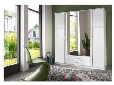 Wimex Kleiderschrank/ Drehtürenschrank Trio, (B/H/T) 180 x 198 x 58 cm, Weiß