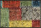 wash+dry Fußmatte, Vintage Patches 50x75 cm, innen und außen, waschbar, Bunt