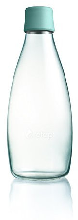 Retap Borosilikatglas Wasser Flasche, Mint blau, 0,8 Liter/groß