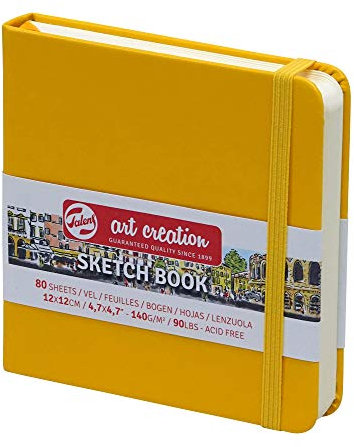 Talens Art Creation Skizzenbuch - Goldgelb - 12x12 cm - 140g - 80 Blatt - säurefreies Zeichenpapier
