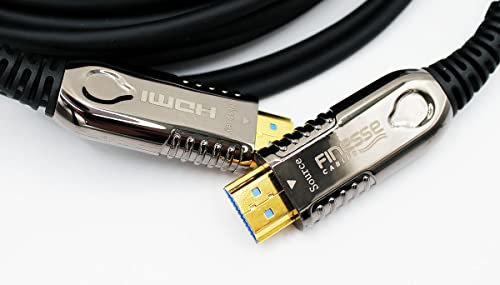 Cable HDMI 25M v2.0 4K Fibra Óptica de Finesse Cables | Completo UHD 4K PS5 Xbox One X S | Satélite UHD TV Laptop PC Monitor CCTV