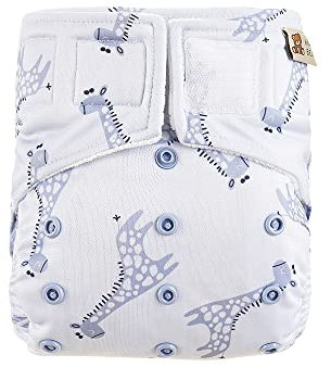 All-In-One waschbare Windel - Blue Giraffe