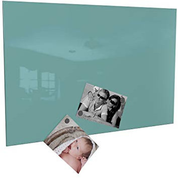 Magnettafel Magnetwand (verschiedene Größen und Farben) inklusive 10 Magnete - Made in Germany (50 x 110 cm, türkis)
