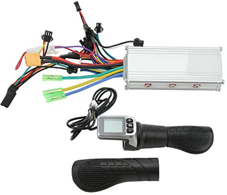 Alomejor 36V 48V 500W Bürstenloser Controller und Halber Lenker Griff mit LCD-Display-Kit für Elektro Fahrrad Roller