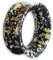 viva-adorno 1 Stück Tube Flesh Tunnel Plug Silikon Ohr Piercing Glitter Glitzer gesprenkelt flexibel Größe Z108g Schwarz/Silber/Gold, 14mm
