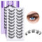 False Eyelashes P09 B&Q 10 Pairs Fake Lashes Wimpern Extensions Cat Eye Fluffy Cluster Lashes Falsche Wimpern Eizelne Wimpern Wispy DIY Lash Extension Natürliche(Fake lashes-P09,10 Pairs)