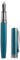 HONG DIAN Hongdian N11 Fountain Pen, Titanium-Coated Black Fine Soft Nib, Peacock Blue & Octagonal Geometric Design with Metal Case Set