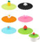 6 PCS Glass Cup Covers Mug Lid Cup Covers for Drinks Reusable Cute Anti Dust Cartoon Mug Cover Food Grade Silicone Glass Cup Covers for Coffee Tea Wine Beer Mug (Multicolor)