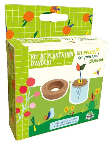 PLANETE PLANTE Kit de Plantación de Aguacate-Silence Ça Pousse-170076SP-Corcho-Jardín-Naturaleza-Planta-Creativo-Hierba-Juego para niños-A Partir de 3 años, Multicolor (MGM 170076SP)