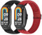 SHIJZWD 2 Pezzi Elastico Cinturino Compatibile con Xiaomi Mi Band 10/9/8 per Donna Uomo, Cinturini Sportivo Nylon Solo Loop Bracciale di Ricambio per Xiaomi Smart Band 10/9/8