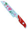 Super Mundo - Cuchillos de Cocina de Cerámica con Flores,ideal para Cortar Verduras Carnes y Frutas (94065) (Rojo)
