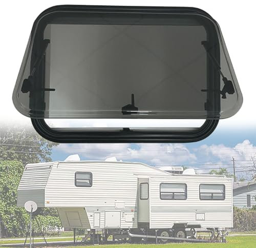Finestra per Camper, con Tenda in Garza Integrata e Tenda Oscurante, per Parete a Goccia per Rimorchio da Carico da 30 a 80 mm di Spessore, Finestra Sostitutiva per Porta del Camper,70x50cm