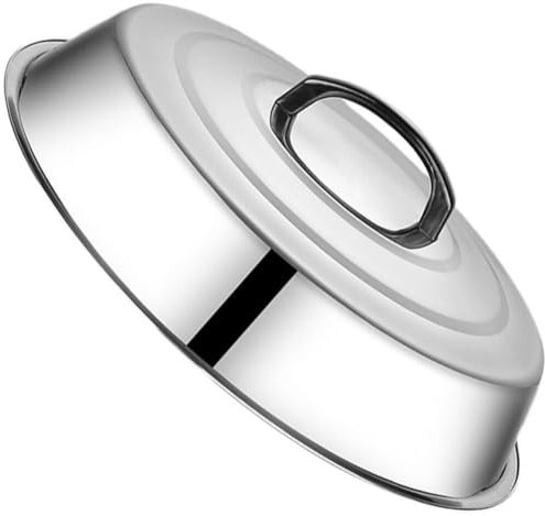 Tapa De Olla De Acero Inoxidable Cúpula Para Derretir Queso De Alta Resistencia Cubierta Redonda Para Rociar Sartenes Tapa De Ollas Tapa De Reemplazo Para Cocinar Vapor Con Plancha Superior Plana