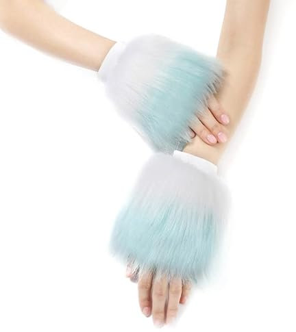THINCAN Handschuhe, Mode Plüsch Handgelenk Manschetten verdicken Frauen Handgelenk Arme Handschuhe elastische Pelz Armband