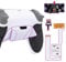 eXtremeRate Konfigurierbar RISE4 V3 Remap Kit für ps5 Controller BDM-030/040/050 Modell, Upgrade Board & Gummiert Griff Rücken Gehäuse Case & Rücktasten Back Paddles Set für ps5-Schwarz Weiß
