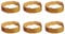 Leliafleury 6Pcs Gold Sequin Headband, Elastic Glitter Headband, Sparkly Bling Sport Head Band, Sparkly Sequin Head Bands for Women