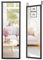 COSTWAY Wandspiegel, Ganzkörperspiegel mit höhenverstellbaren Hängehaken, Türspiegel unbrechbar, Garderobenspiegel Hängespiegel Flurspiegel, Spiegel für Schlafzimmer Wohnzimmer, 107x36,5cm, Schwarz