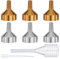TIESOME Lot de 6 mini entonnoirs pour remplir les bouteilles, en acier inoxydable, avec 2 pipettes pour liquides, épices, parfum, huiles essentielles, shampoing, sable