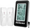 Ankilo Thermomètre de réfrigérateur numérique sans fil avec 2 capteurs, thermomètre d'intérieur et d'extérieur avec alarme sonore et jauge de température pour congélateur, cuisine, maison