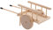 Sosoport 1 Satz Miniatur-landwirtschaftskarrenmodell Mit Heuballen, Puppenhaus-Miniatur-simulationskarren-Ornamente Für Wagen, Farmwerkzeug-Spielzeug, Mikro-landschaftsdekorationen